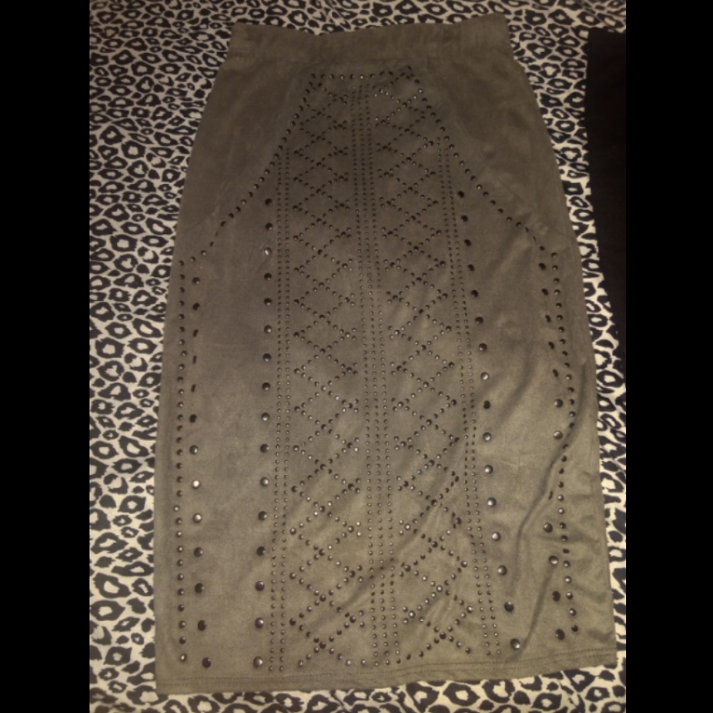 WINDSOR SUEDE TYPE PENCIL SKIRT